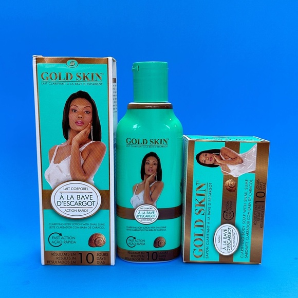 Skincare Gold Skin Clarifying Body Lotion With Soap Snail Slime Rapid